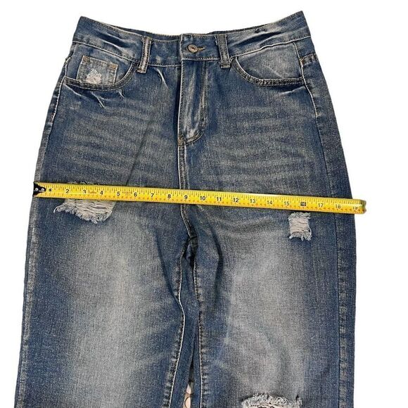 NWT Estampados wide leg Women's Distressed Jeans Size Medium - Picture 11 of 13